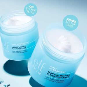 e.l.f. SKIN Holy Hydration! Makeup Melting Cleansing Balm, Face Cleanser & Makeup Remover, Infused with Hyaluronic Acid to Hydrate Skin - Image 5