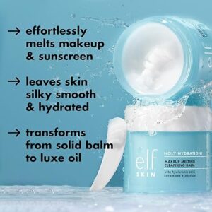 e.l.f. SKIN Holy Hydration! Makeup Melting Cleansing Balm, Face Cleanser & Makeup Remover, Infused with Hyaluronic Acid to Hydrate Skin - Image 3