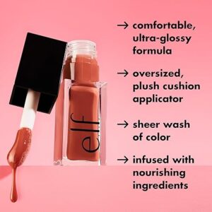 e.l.f. Glow Reviver Quad Goals Lip Oil Kit, Lip Gloss For A High-Gloss Finish & Sheer Wash Of Color, Non-Sticky, Vegan & Cruelty-Free, 4 Glosses - Image 6