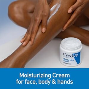 CeraVe Moisturizing Cream | Body and Face Moisturizer for Dry Skin | Body Cream with Hyaluronic Acid and Ceramides | Daily Moisturizer | Oil-Free | Fragrance Free | Non-Comedogenic | 19 Ounce - Image 5