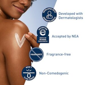 CeraVe Moisturizing Cream | Body and Face Moisturizer for Dry Skin | Body Cream with Hyaluronic Acid and Ceramides | Daily Moisturizer | Oil-Free | Fragrance Free | Non-Comedogenic | 19 Ounce - Image 4