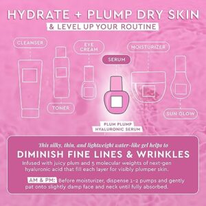 Glow Recipe Plum Plump Hyaluronic Acid Serum - Hydrating Korean Skin Care + Face Serum for Women & Men with Antioxidant Plum + Vitamin B5 to Repair Skin Barrier & Lock-In Moisture (30ml) - Image 4