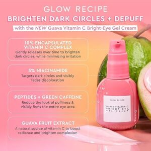 Glow Recipe Guava Vitamin C Brightening Eye Cream - Hydrating Under Eye Cream with Niacinamide, Peptides & Caffeine - Firming & Illuminating Dark Circles Under Eye Treatment for Puffiness (15ml) - Image 6